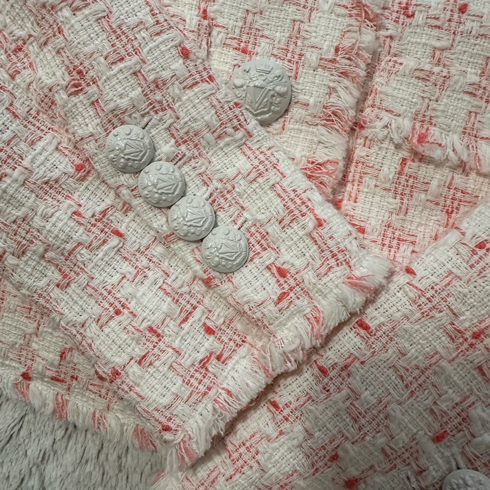 Veronica Beard Pink and Cream Tweed Blazer - Picture 5 of 5